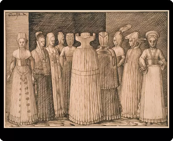 Ten Women of Stralsund, 1571  /  73 (pen and brown ink)