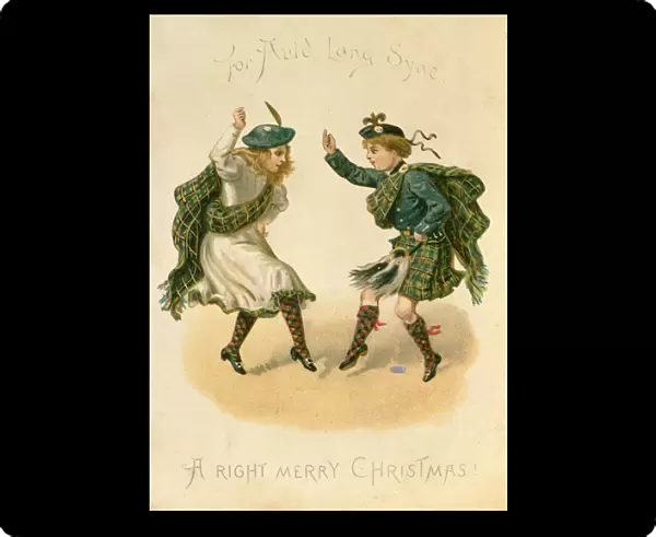 For Auld Lang Syne - A Right Merry Christmas (colour litho)