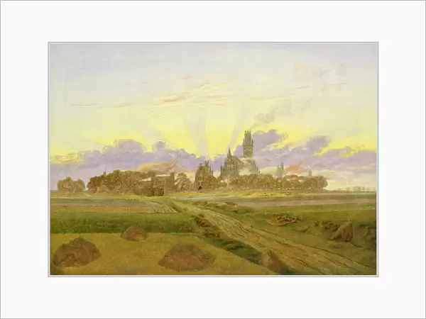 Dawn at Neubrandenburg (oil on canvas)