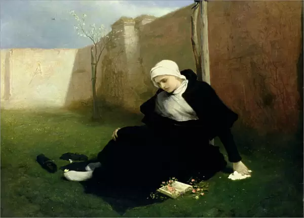 The Nun in the Cloister Garden, 1869 (oil on canvas)