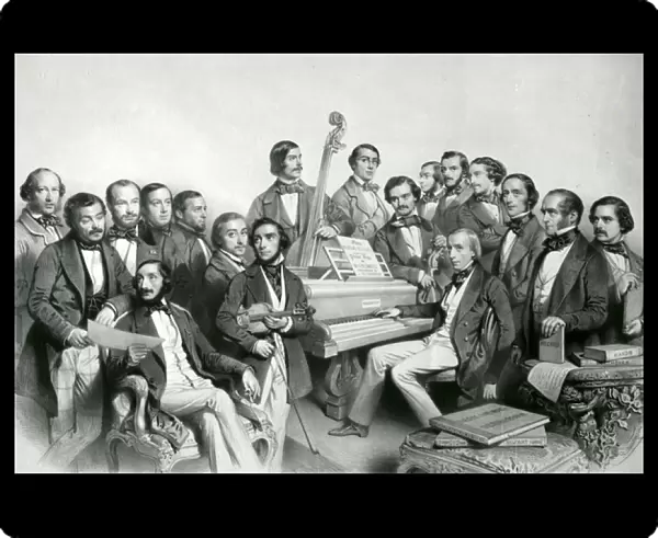 The Musical Union, publ. by Hanhart, 1851 (litho) (b  /  w photo)