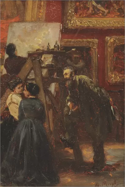 In the Louvre, 1867 (oil on panel)