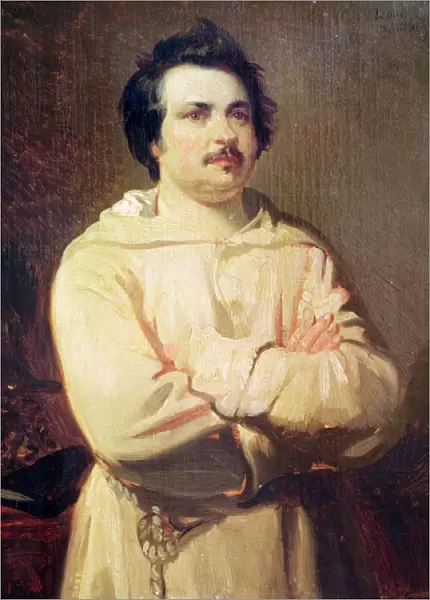 Honore de Balzac (1799-1850) in his Monks Habit, 1829 (oil on canvas)