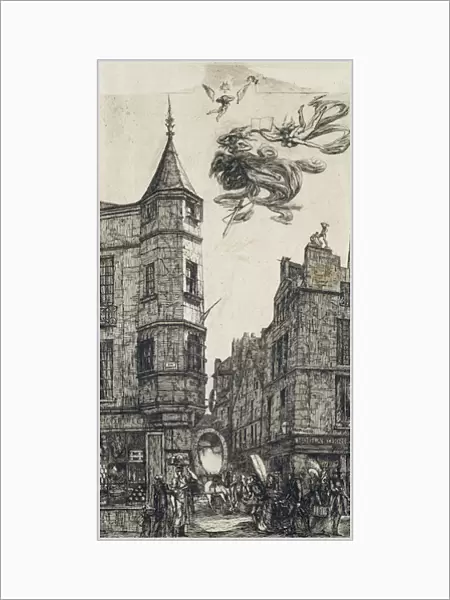 Tourelle, Rue de L Ecole de Medecine, 22, 1861 (etching)