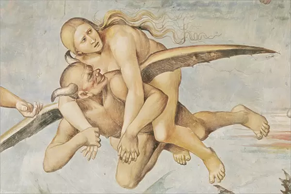 One of the Damned Riding on a Devil, from the Last Judgement (fresco) (detail)