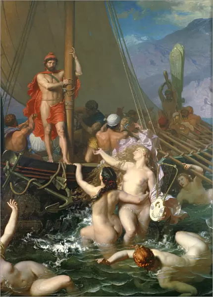 Ulysses and the Sirens (oil on canvas)