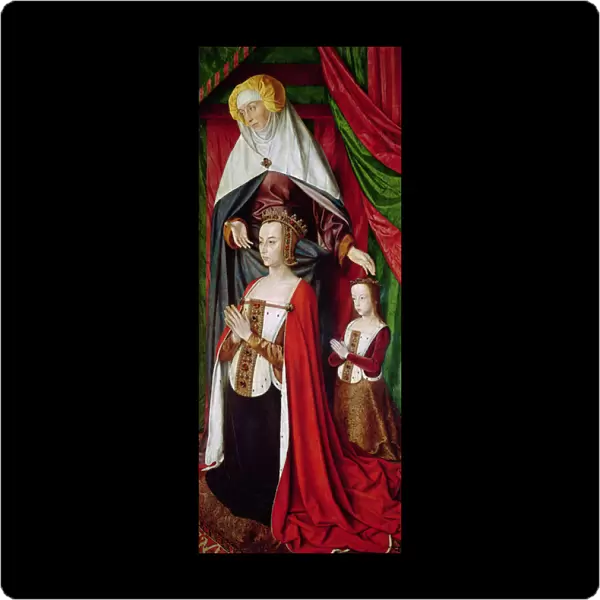 The Bourbon Altarpiece, right hand panel depicting St. Anne presenting Anne of France