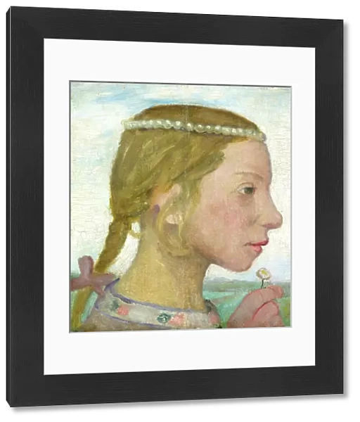 A Young Girl (oil on panel)