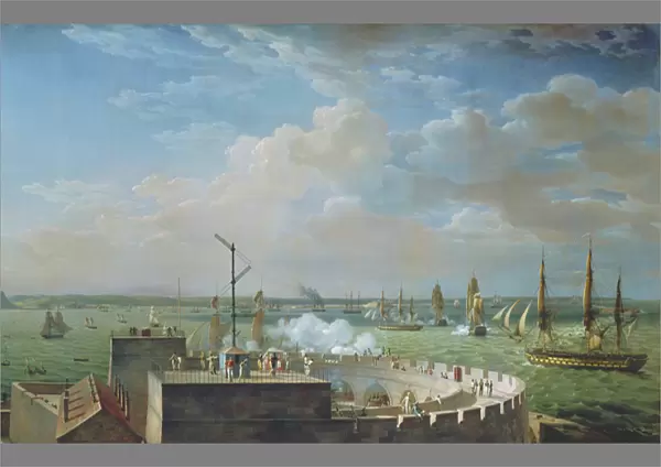 Cherbourg Harbour, 1822 (oil on canvas)