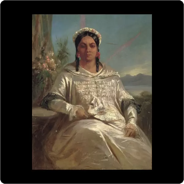 Queen Pomare IV (1827-77) of Tahiti (oil on panel)