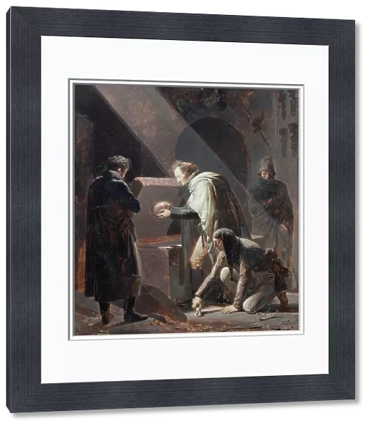 Dominique Vivant Denon (1747-1825) Replacing the bones of Le Cid in his Tomb (oil