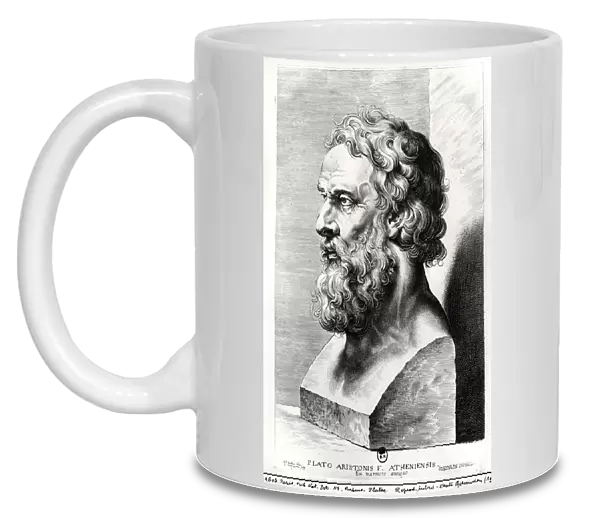 Bust of Plato (c. 427-c. 348 BC) engraved by Lucas Emil Vorsterman (1595-1675) (engraving)