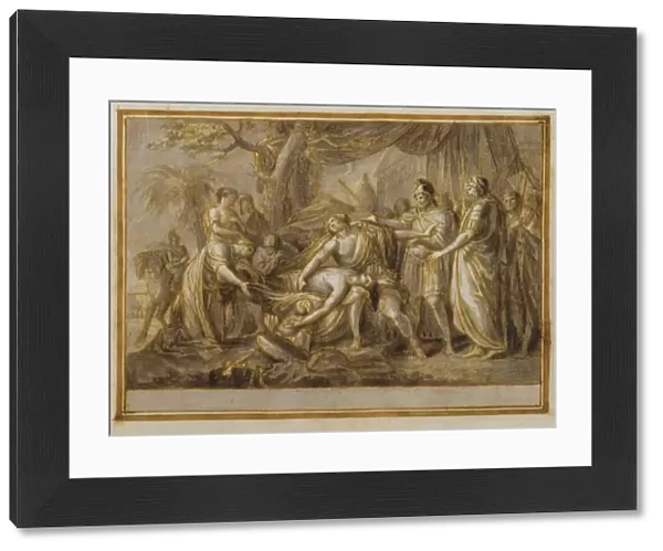 Achilles Lamenting the Death of Patroclus, 1760-63 (pen and ink and wash on paper)