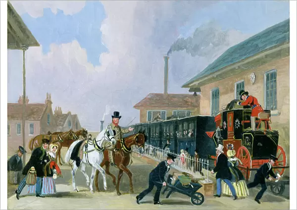 The Louth-London Royal Mail Travelling by Train from Peterborough East in December 1845