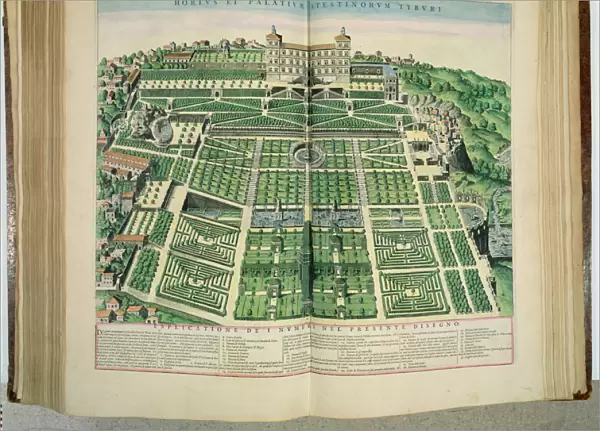 The Villa d Este Palace and Gardens, Tivoli, from Theatrum Civitatum'