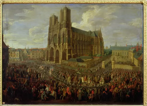 The procession of King Louis XV (1710-74) after his coronation, 26th October 1722
