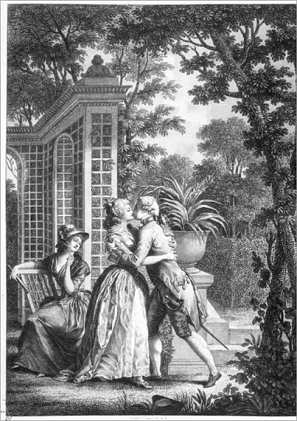 The First Kiss of Love, illustration from La Nouvelle Heloise by Jean-Jacques Rousseau