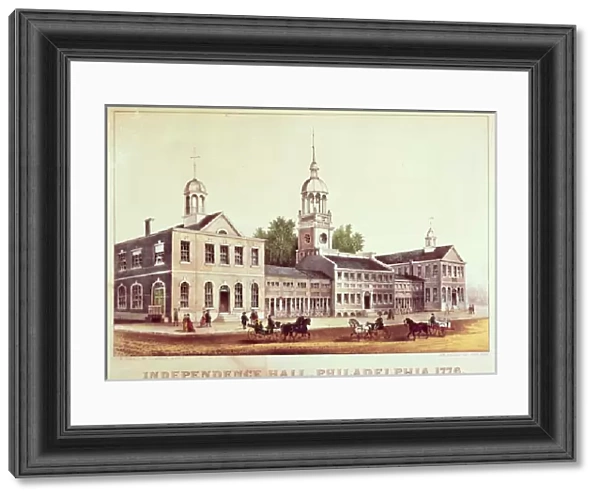 Independence Hall, Philadelphia, 1776, published by Nathaniel Currier (1813-88)