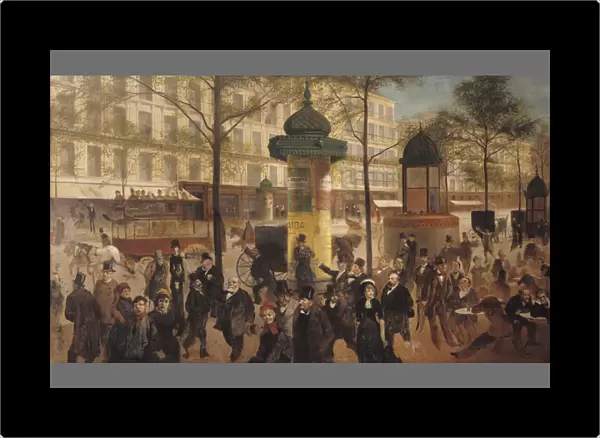 Study for a panorama of the Boulevard de Montmartre, 1877 (oil on canvas)
