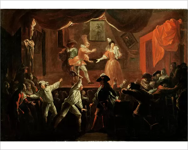Scenes from Roman Comique by Paul Scarron (1610-60) 1712-16 (oil on canvas)