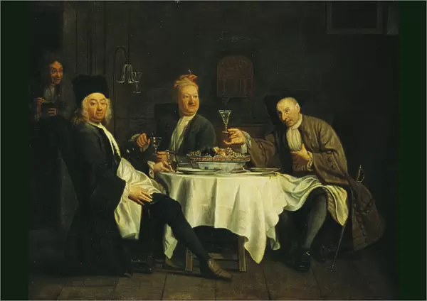 The Poet Alexis Piron (1689-1773) at the Table with his Friends, Jean Joseph Vade