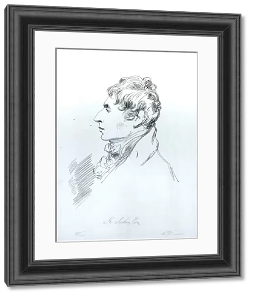 Portrait of Robert Southey (1774-1843) (engraving) (b  /  w photo)