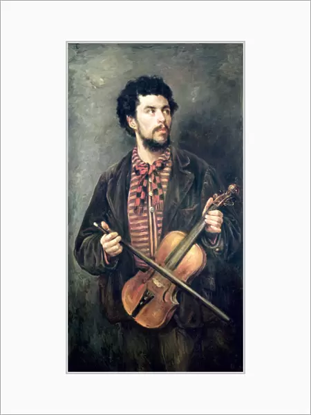 The Violin Player (oil on canvas)