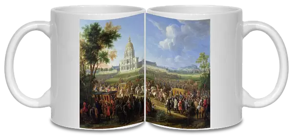 Louis XIV (1638-1715) and his Entourage Visiting Les Invalides, 26th August 1706
