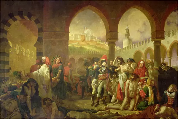 Napoleon Bonaparte (1769-1821) visiting the plague stricken of Jaffa, 11th March 1799
