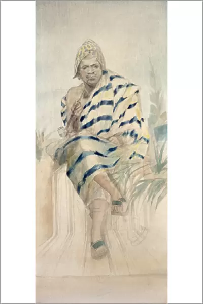 Behanzin (1844-1906) The Last King of Dahomey (w  /  c on paper)