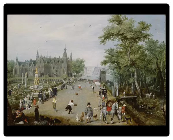 A Jeu de Paume Before a Country Palace, c. 1614 (oil on panel)