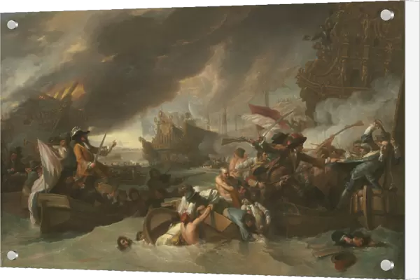 The Battle of La Hogue, c. 1778 (oil on canvas)