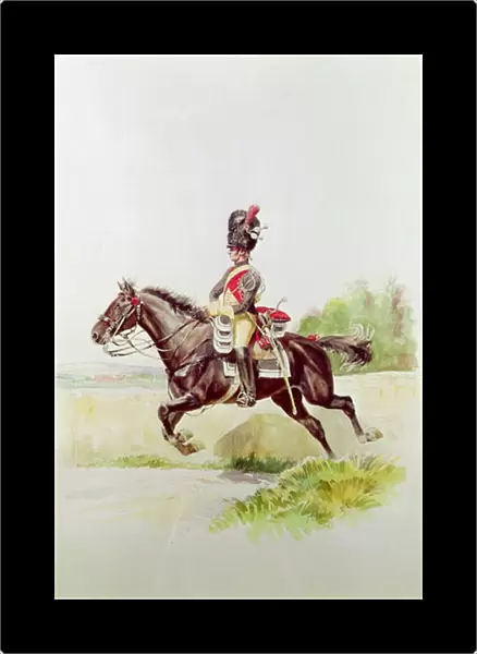 Soldier of the Imperial Guard on Horseback, 1898 (w  /  c on paper)