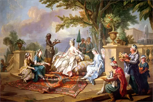 The Sultana Served by her Eunuchs (oil on canvas)
