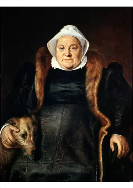 Portrait of an Elderly Woman or, The Falconers Wife, 1558 (oil on canvas)