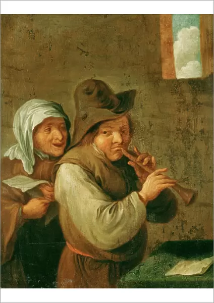 The Old Couple (oil on canvas)
