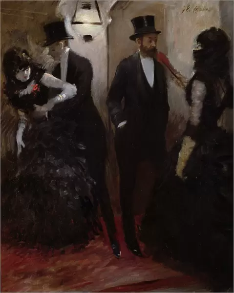 The Corridors at the Opera, 1885 (oil on canvas)