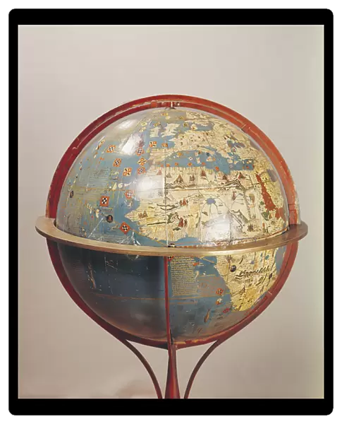 Terrestrial Globe, showing the Indian Ocean, made in Nuremberg, 1492 (detail of 158167)