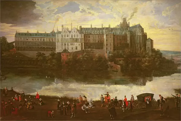 Tervuren Castle in Brussels (oil on panel)