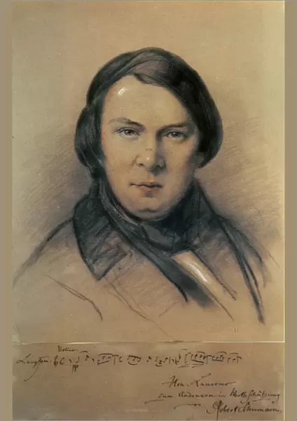 Robert Schumann (1810-56) 1853 (pencil on paper)