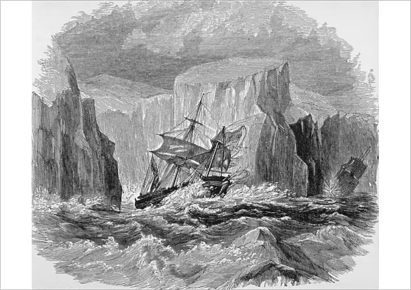 Erebus and Terror in the Pack Ice, from The Gallery of Geography