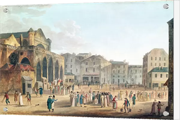 View of Saint-Germain-l Auxerrois, c. 1802 (w  /  c & gouache on paper)