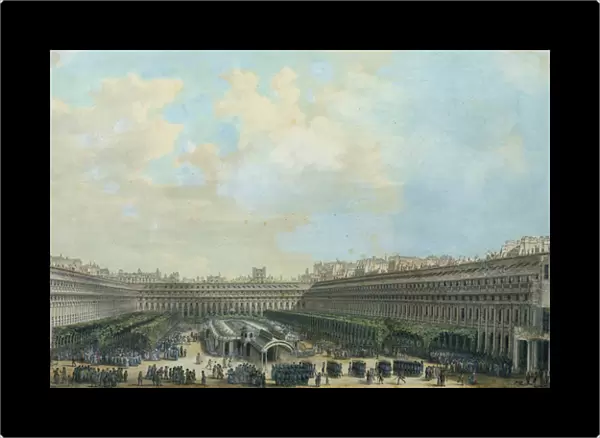 The Garden of the Palais Royal, 1791 (gouache on paper)