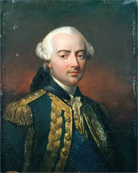 Portrait of Charles Henri (1729-94) Count of Estaing (oil on canvas)
