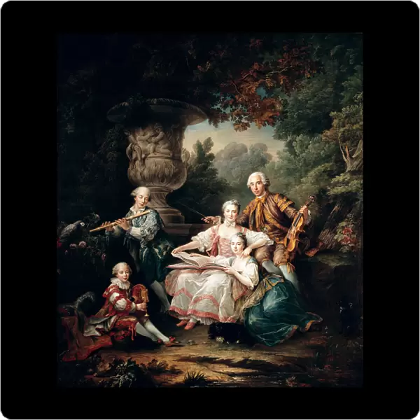 Louis du Bouchet (1645-1716) Marquis de Sourches and his Family, 1750 (oil on canvas)