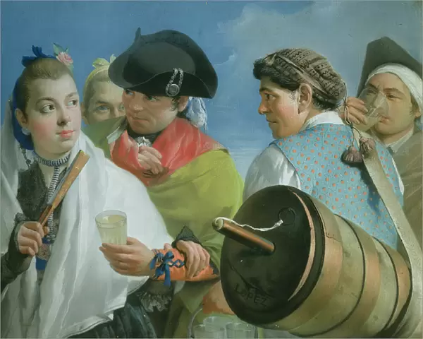 The Lemonade Seller (oil on canvas)