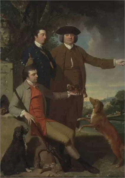 Self Portrait with Father and Brother, c. 1760-62 (oil on canvas)