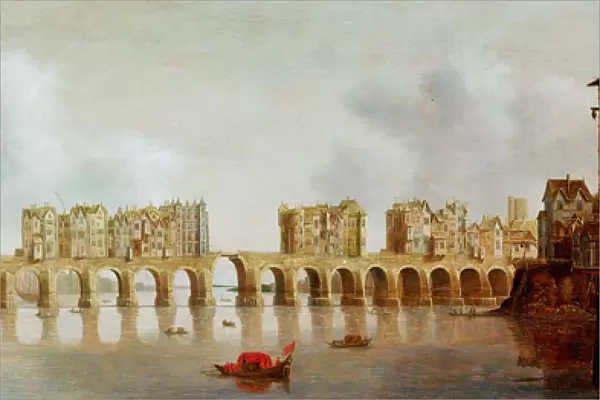 View of London Bridge, c. 1632 (oil on panel)