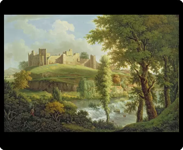 Ludlow Castle with Dinham Weir, from the South-West, c. 1765-69 (oil on canvas)