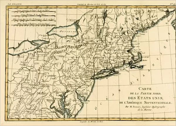 North-East Coast of America, from Atlas de Toutes les Parties Connues du Globe